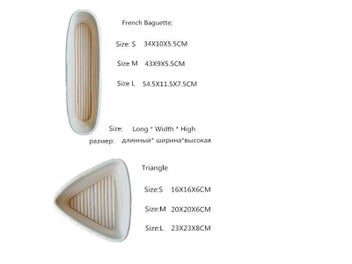 Listing 5 of 11 for SHENHONG Various Shapes Fermentation Rattan Basket Country Bread Baguette Dough