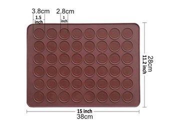 Listing 4 of 10 for Macaroon Kit Macaron Silicone Mat Non-Stick Baking Mold Set 48 Capacity Macaron