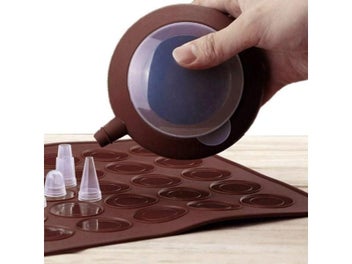 Listing 5 of 10 for Macaroon Kit Macaron Silicone Mat Non-Stick Baking Mold Set 48 Capacity Macaron