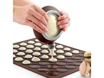 Listing 7 of 10 for Macaroon Kit Macaron Silicone Mat Non-Stick Baking Mold Set 48 Capacity Macaron