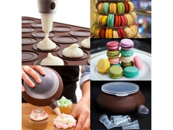 Listing 8 of 10 for Macaroon Kit Macaron Silicone Mat Non-Stick Baking Mold Set 48 Capacity Macaron