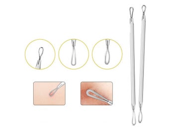 Listing 3 of 6 for Set of 10Pcs Blackheads Remover Comedone Extractor Pimple Popper Tool Kit Silver