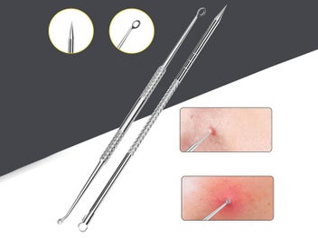 Listing 4 of 6 for Set of 10Pcs Blackheads Remover Comedone Extractor Pimple Popper Tool Kit Silver