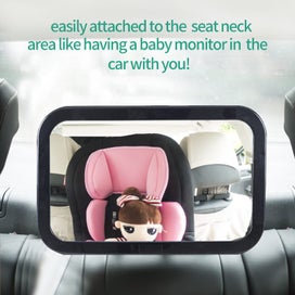 Listing 2 of 4 for Baby Car Mirror, Safety Car Seat Mirror For Rear Facing Infant With Wide Crystal