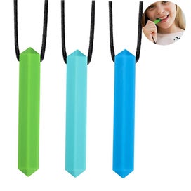 Listing 3 of 5 for Baby Teether Sensory Chew Necklace Silicone for Teething Autism Biting Pacifier