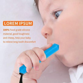 Listing 4 of 5 for Baby Teether Sensory Chew Necklace Silicone for Teething Autism Biting Pacifier