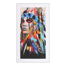 Listing 7 of 7 for Canvas Oil Painting Wall Art Picture Art Abstract Indian Woman Decor