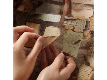 Listing 4 of 10 for 20 Sheets Vintage PET Sticker Book Diy Diary Decoration Plant Flower Butterfly