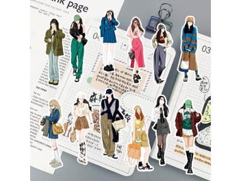 Listing 3 of 8 for 58pcs Four Seasons Dress Girls Decorative Stickers Cute Fashion Characters