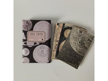 Listing 7 of 10 for 60 Sheets Vintage Galaxy Moon Material Paper For Scrapbooking Journal Diary