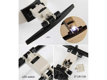 Listing 6 of 9 for LED Head-mounted Reading Embroidery Maintenance Helmet 4pcs Lens 2X 3.8X 4.5X