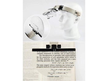 Listing 7 of 9 for LED Head-mounted Reading Embroidery Maintenance Helmet 4pcs Lens 2X 3.8X 4.5X