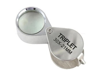 Listing 3 of 9 for Folding Jewellery Loupe Portable Magnifying Glass 10X 20X 30X Metal