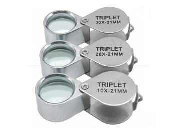 Listing 4 of 9 for Folding Jewellery Loupe Portable Magnifying Glass 10X 20X 30X Metal