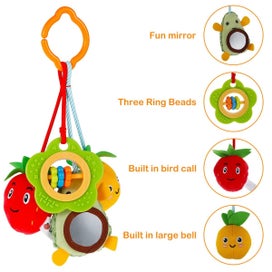 Listing 3 of 8 for Baby Soft Hanging Rattle Crinkle Squeaky Dangling Toy Car Seat Stroller