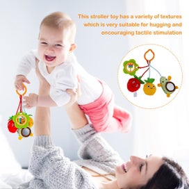 Listing 7 of 8 for Baby Soft Hanging Rattle Crinkle Squeaky Dangling Toy Car Seat Stroller