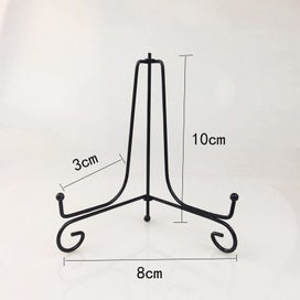 Listing 6 of 6 for 5 Pack Iron Display Stand, Black Iron Easel Plate Display Photo Holder Stand, Di