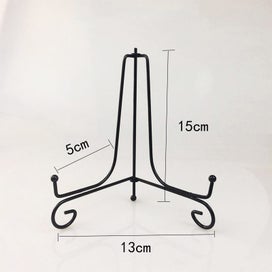Listing 2 of 2 for 5 Pack Iron Display Stand, Black Iron Easel Plate Display Photo Holder Stand, Di