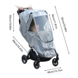 Listing 2 of 9 for Baby Stroller Mosquito Net Full Cover Babies Foldable Polyester Fine Mesh