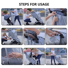 Listing 9 of 9 for Baby Stroller Mosquito Net Full Cover Babies Foldable Polyester Fine Mesh