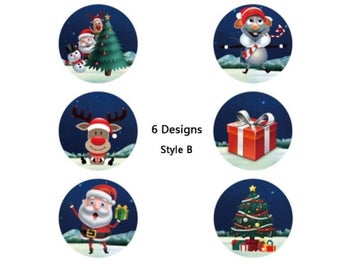 Listing 7 of 10 for 91AD 500pcs Merry Christmas Handmade Sticker Card Box Package Santa Thank You