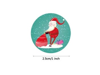 Listing 8 of 10 for 91AD 500pcs Merry Christmas Handmade Sticker Card Box Package Santa Thank You