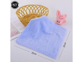 Listing 6 of 10 for 1pcs 30x30cm Coral Velvet Fleece Towels Cute Bear/Rabbit Absorbent