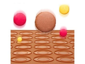 Listing 4 of 9 for 30 Holes Silicone Pad Oven Macaron Silicone Non-stick Cake Pan Baking Baking