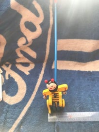 Listing 2 of 7 for Wooden kids wheeled push-along toy on stick -START = RESERVE!!!!