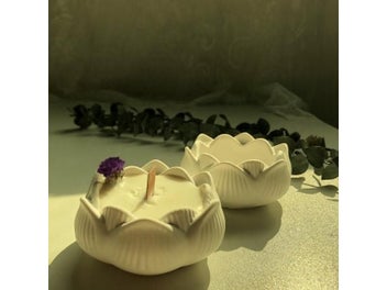 Listing 3 of 10 for DIY Lotus Silicone Mold Jar Aromatherapy Candle Mould Pot For Making Epoxy