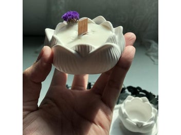 Listing 5 of 10 for DIY Lotus Silicone Mold Jar Aromatherapy Candle Mould Pot For Making Epoxy