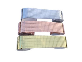 Listing 3 of 10 for Self-Adhesive Mirror Mosaic Glass Mini Square Tiles For Bathroom DIY Home