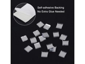 Listing 5 of 10 for Self-Adhesive Mirror Mosaic Glass Mini Square Tiles For Bathroom DIY Home