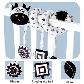Listing 3 of 7 for Baby Toys Spiral Plush, Black and White Car Seat Toys Stroller Toys Spiral