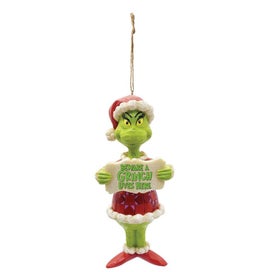 Listing 1 of 1 for Dr Seuss The Grinch by Jim Shore - Beware a Grinch PVC Hanging Ornament