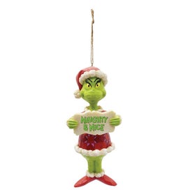 Listing 1 of 1 for Dr Seuss The Grinch by Jim Shore - Grinch Naughty/Nice PVC Hanging Ornament