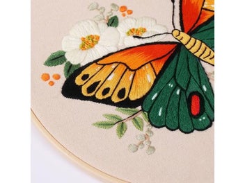 Listing 6 of 10 for DIY Embroidery Kit Butterfly Printed Pattern For Beginner Cross Stitch Set