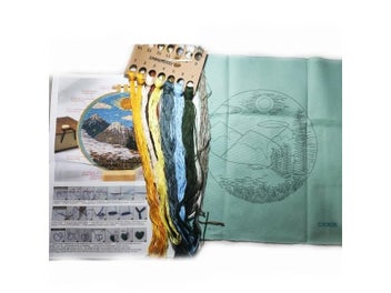 Listing 8 of 10 for DIY Embroidery Kit Butterfly Printed Pattern For Beginner Cross Stitch Set