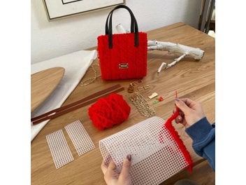 Listing 5 of 16 for DIY Handcraft Bag Making Materials Creative Weaving Bag Latch Hook Mesh Cloth