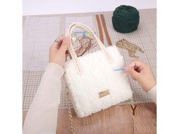 Listing 7 of 16 for DIY Handcraft Bag Making Materials Creative Weaving Bag Latch Hook Mesh Cloth