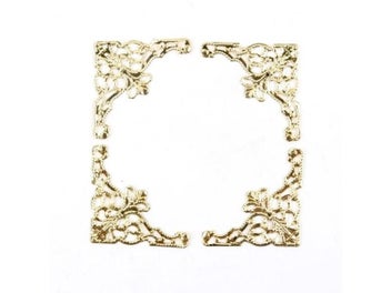 Listing 3 of 8 for Metal Corners For Books Scrapbooking Photo Albums Menus Corner Protectors Metal