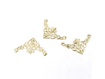 Listing 5 of 8 for Metal Corners For Books Scrapbooking Photo Albums Menus Corner Protectors Metal