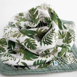 Listing 4 of 5 for Little Unicorn Cotton Muslin Baby Blanket - Tropical Leaf