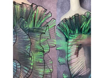 Listing 4 of 10 for Pleated Lace Ribbon 13cm Wide 2m For Dress Handicraft Sewing