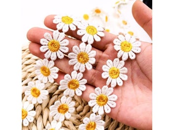 Listing 5 of 9 for 2yard Daisy Lace Trim High Quality Flower Fabric Embroidery Patchwork Ribbon