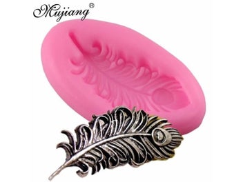 Listing 3 of 9 for Mujiang Feather Shape Cake Silicone Mold For Kitchen Baking Tools