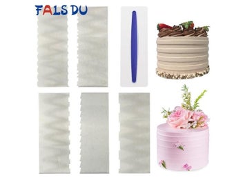 Listing 3 of 10 for 1pcs Stainless Steel Cake Decorating Tools Cake Scrapers Pastry Comb Smoother