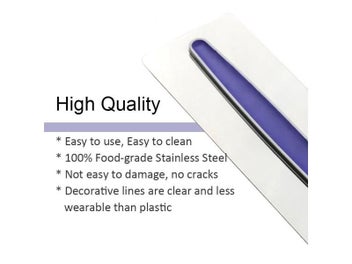 Listing 7 of 10 for 1pcs Stainless Steel Cake Decorating Tools Cake Scrapers Pastry Comb Smoother