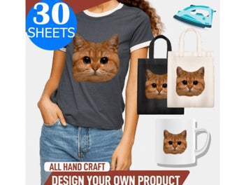 Listing 1 of 6 for 30 Sheets DIY Iron Heat Transfer Print A4 Paper for T Shirt