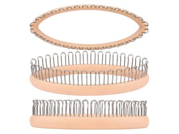 Listing 4 of 4 for 2PCS 32 Pegs DIY Sock Knitting Loom Weave Tool Set Sock Knitting Board Knit Hook